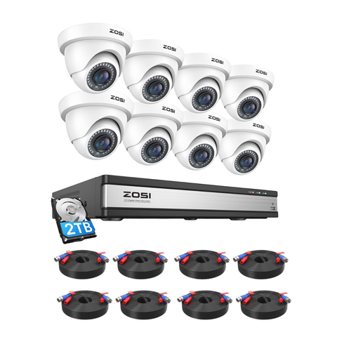 C419 16 Channel 2MP Security System + Up to 16 Cameras + 2TB/4TB Hard Drive