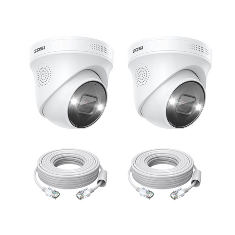 C225 4K 2pcs/4pcs Add-on PoE Camera + 60ft Ethernet Cable