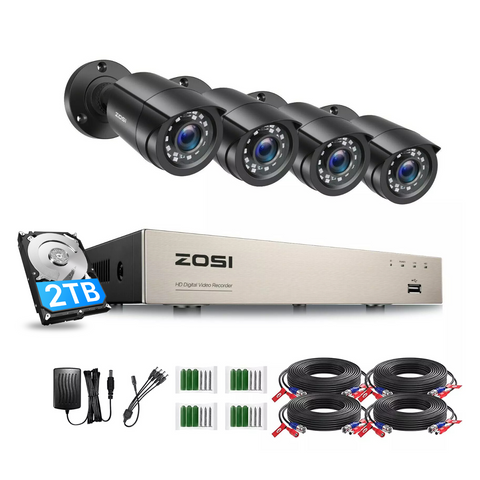 C106 1080P CCTV System With Hard Drive + Person/Vehicle Detection