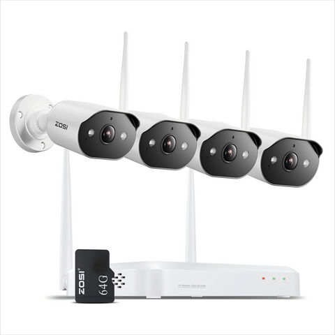 C302 3MP 8 Channel Wi-Fi 6 Security Camera System + 64GB Local Storage