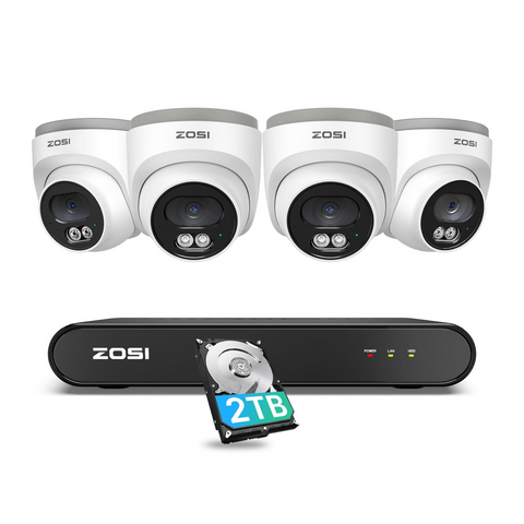 C220 4MP PoE CCTV Security System + 5MP 8-Channel PoE NVR + 2TB Hard Drive
