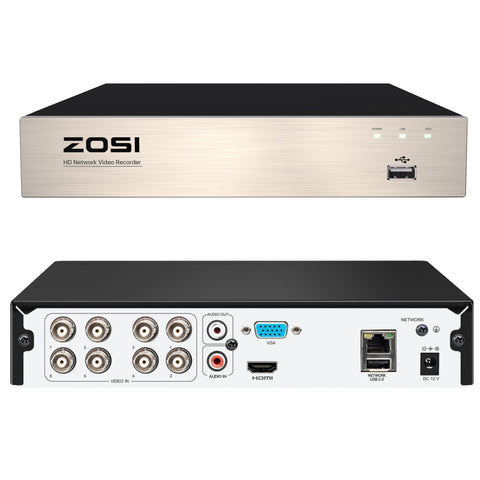 2MP 8 Channel Video CCTV Recorder DVR + Optional Hard Drive(ZR08VN)