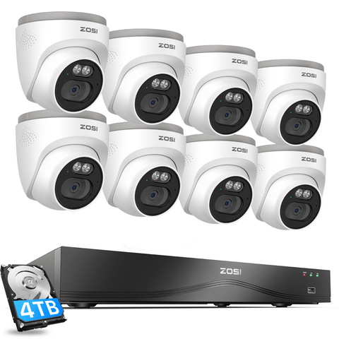 C220 4K 16 Channel PoE Security Camera System + 2-Bay PoE NVR with 4TB Hard Drive