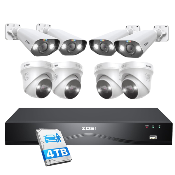 C225/C182 4K PoE CCTV Camera System + 32CH Expandable NVR