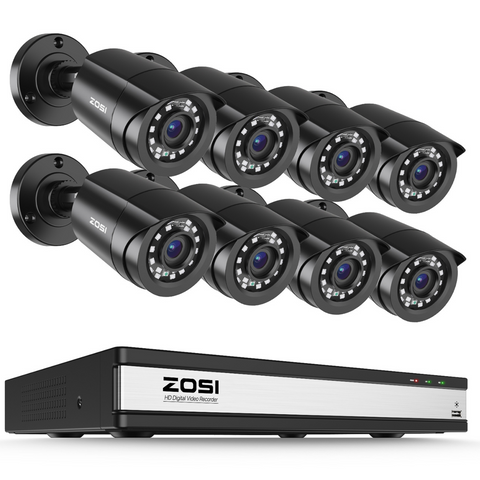 C106 1080P 16 Channel HD-TVI Security Camera System + 2TB/4TB Hard Drive