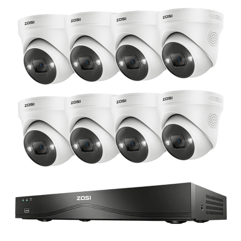 C225 4K 16 Channel PoE Security Camera System + Optional 2-Bay PoE NVR + 4TB Hard Drive