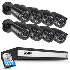C106 1080P HD-TVI Security Camera System + 16 Channel DVR with 2TB Hard Drive
