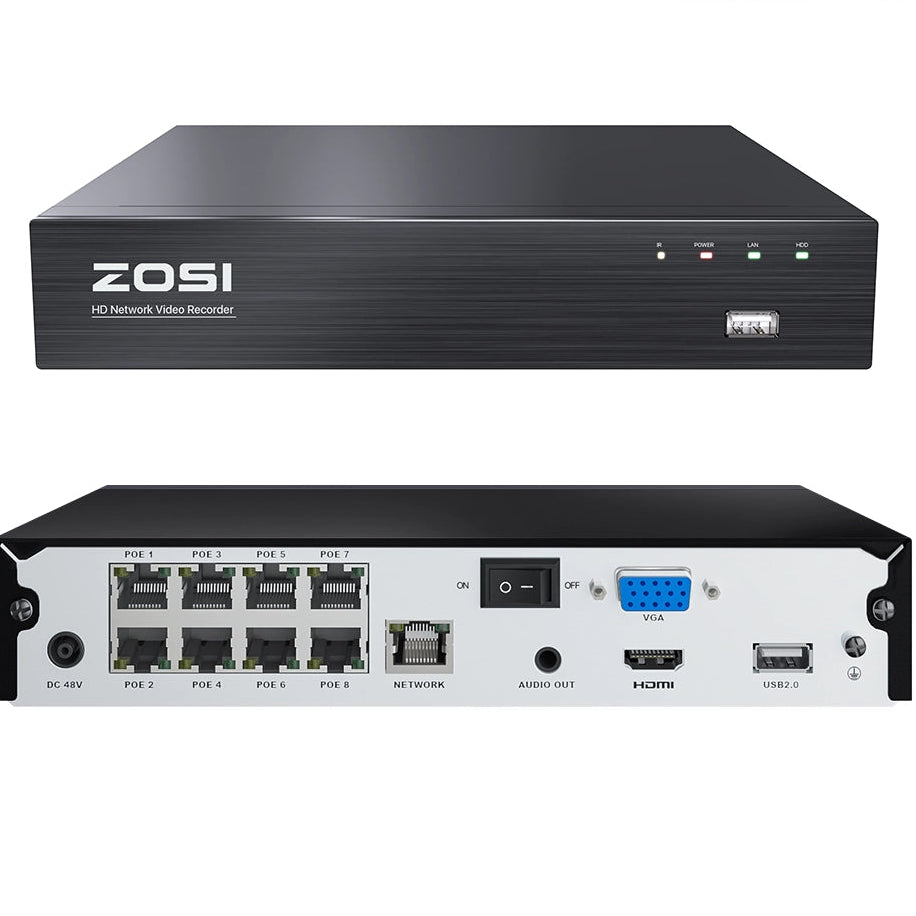 4K 8 Channel Network Video Recorder PoE NVR （Hard drive not included）