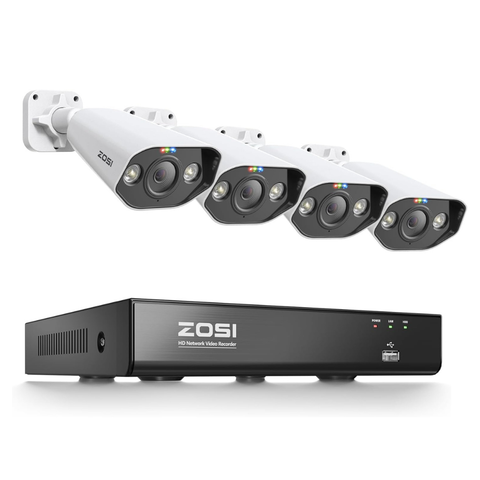 C182 4K Security PoE Cameras + 8CH 4K NVR (Excluding hard drive and Ethernet cables)