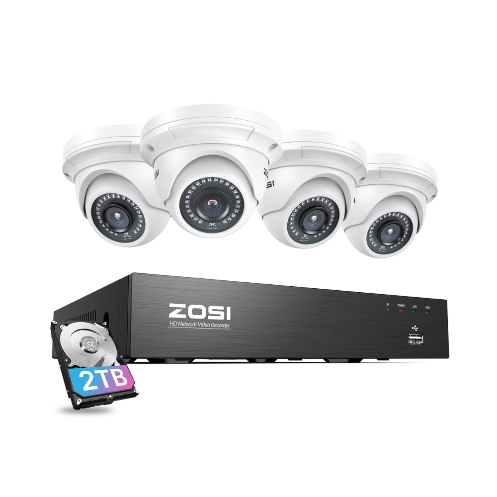 C429 5MP CCTV Security Camera System + 4K 8CH PoE NVR