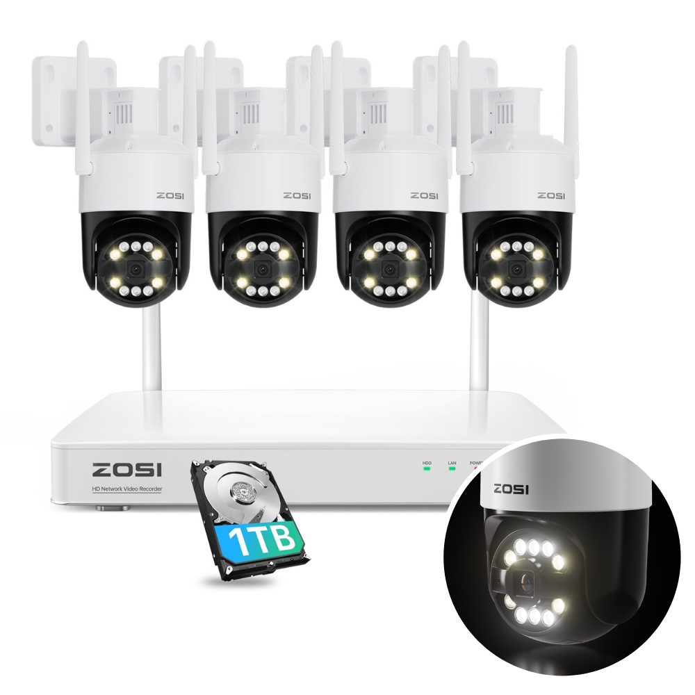 C296 4K Wireless PTZ Security Camera System + 4K 8CH Wireless NVR HDD