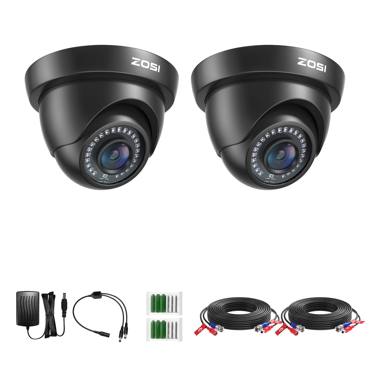 C419 2Pack 4Pack 2MP TVI CVI AHD CVBS Dome CCTV Camera