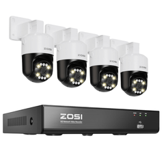 C296B 8MP PTZ Security Cameras + 4K 8 Chanel PoE NVR + 60ft Ethernet cables (No hard drive）