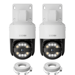 C296B 2pcs 4K Add-on PoE PTZ Camera + 60ft Ethernet Cable