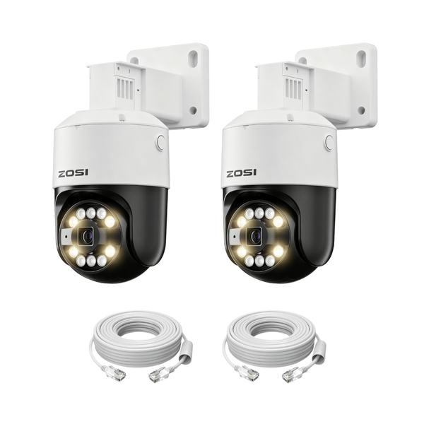 C296B 2pcs 4K Add-on PoE PTZ Camera + 60ft Ethernet Cable