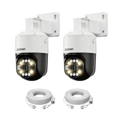 C296B 2pcs 4K Add-on PoE PTZ Camera + 60ft Ethernet Cable