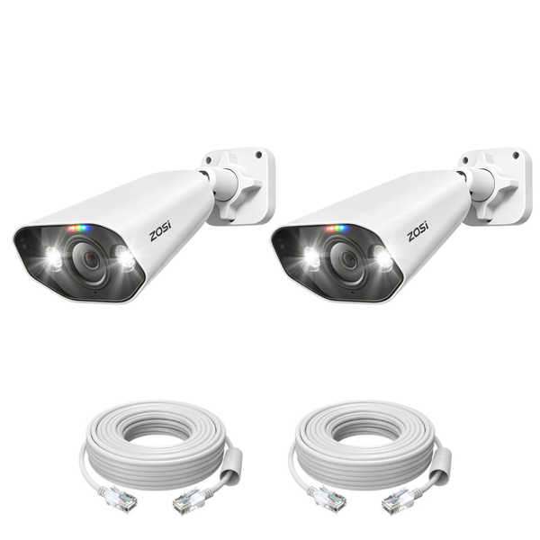 C182 5MP PoE Camera with Smart Active Deterrence + 60ft Ethernet Cable