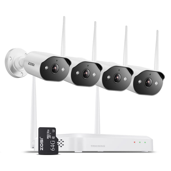 C302 3MP 8 Channel Wi-Fi 6 Security Camera System + Built-in 64GB SD Card