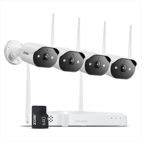 C302 3MP 8 Channel Wi-Fi 6 Security Camera System + 64GB Local Storage