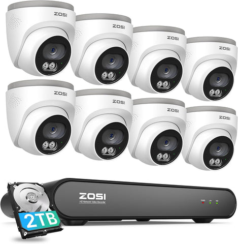 C220 4MP PoE CCTV Security System + 5MP 8-Channel PoE NVR + 2TB Hard Drive