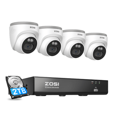 C220 4K 8CH PoE Security Camera System + Up to 8 Cameras + 2TB HDD