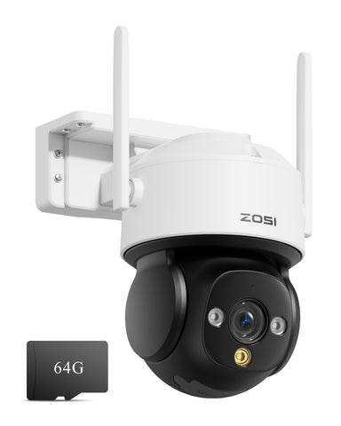 C290 4K PTZ WiFi Security Camera + Built-in 64GB Memory Card
