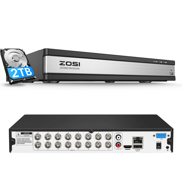 2MP 16 Channel Digital Video Recorder DVR + 2TB/4TB Hard Drive