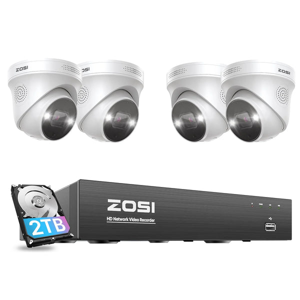 C225 5MP PoE Camera System +  4K 8-Channel PoE NVR + 2TB Hard Drive