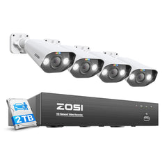 C182 5MP Security Camera System + 4K 8-Channel PoE NVR + 2TB Hard Drive