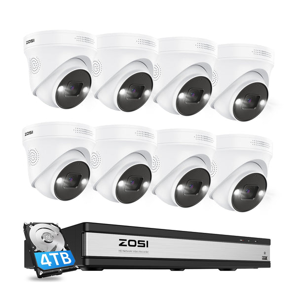 C225 4K 8-Cam PoE Camera System + 4TB Hard Drive